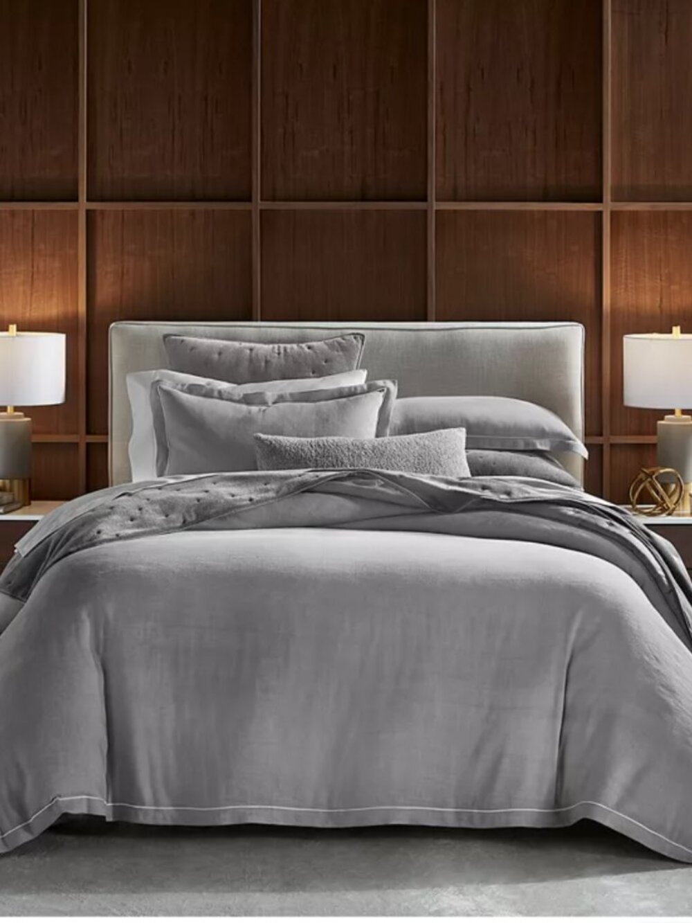 NEW Hotel Collection Linen/Modal Blend 3-Pc. Duvet Cover Set, King